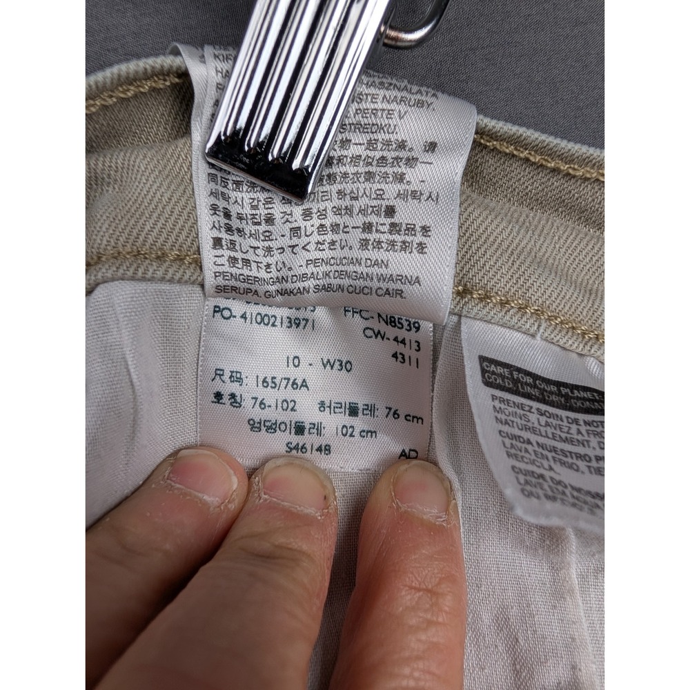 Levis Khaki Tan Capri Jeans Womens Size 10 W30 Stretch Denim - Picture 7 of 8